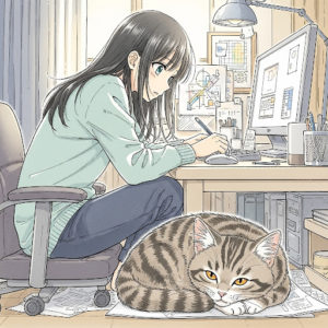 窓辺の猫とリモートライフ　～小さな温もりがくれた新しい日々～