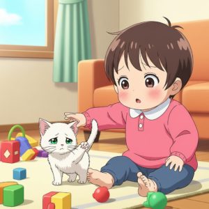 陽だまりの小さな寝息と猫（ルナ）の物語 ～30代ママと赤ちゃん、そして気まぐれ天使が紡ぐ家族の絆～