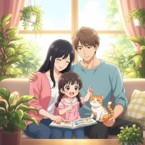 陽だまりの小さな寝息と猫（ルナ）の物語 ～30代ママと赤ちゃん、そして気まぐれ天使が紡ぐ家族の絆～